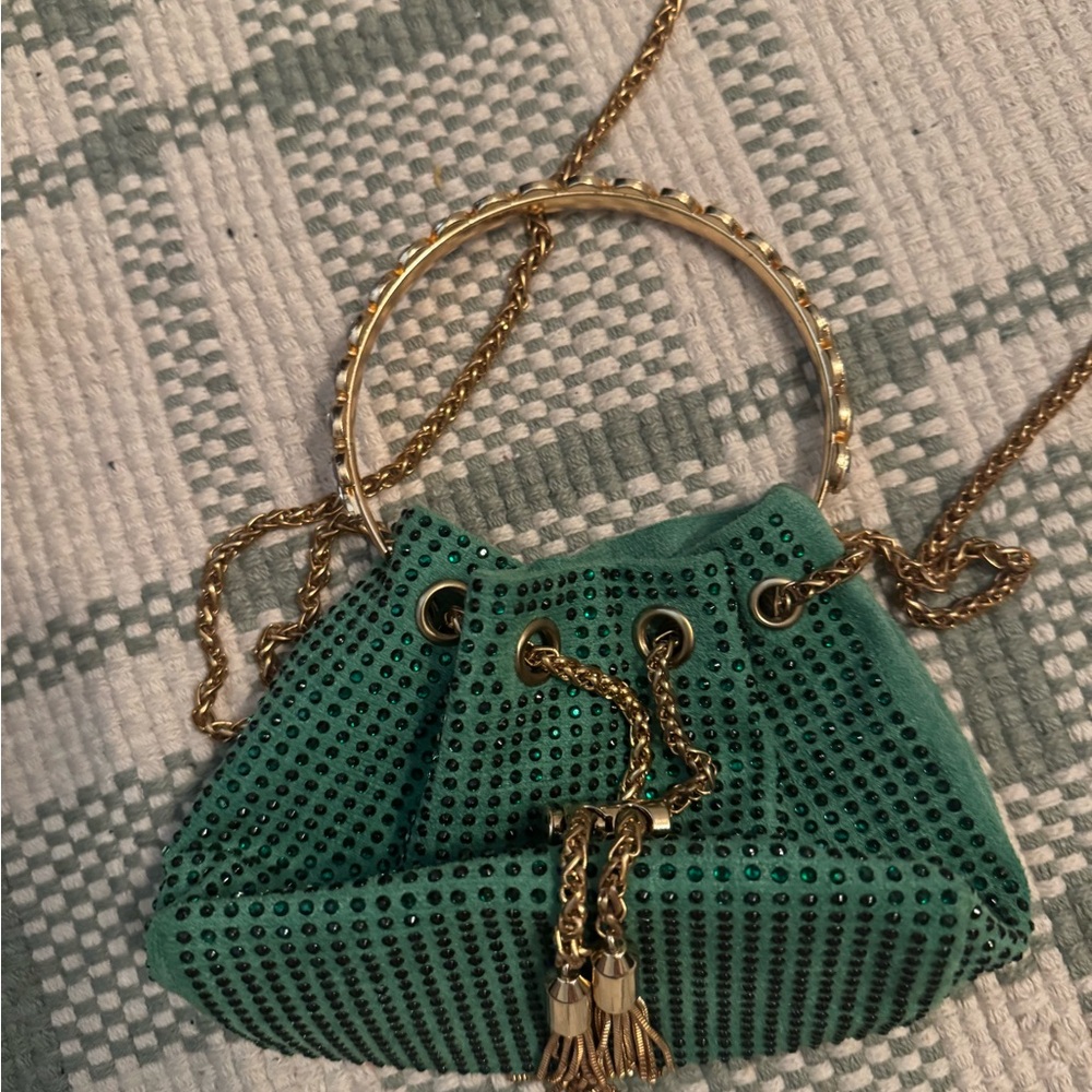 Green and Gold Women's Handbag